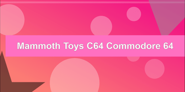 Mammoth Toys C64 Commodore 64 Direct-To-TV (C64DTV)